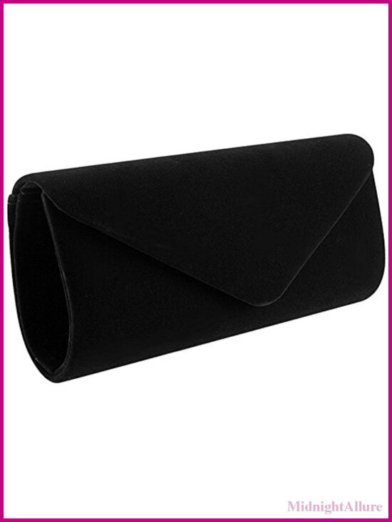 Handbags - Velvet Clutch Evening Bag with Detachable Chain Strap for Wedding Party